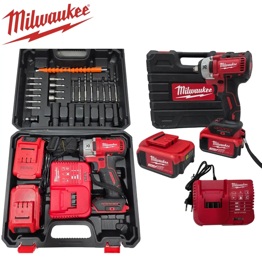 CLE A CHOC 88 V MILWAUKEE AVEC 2 BATTERIES 5 AH 320N.M SH16-1