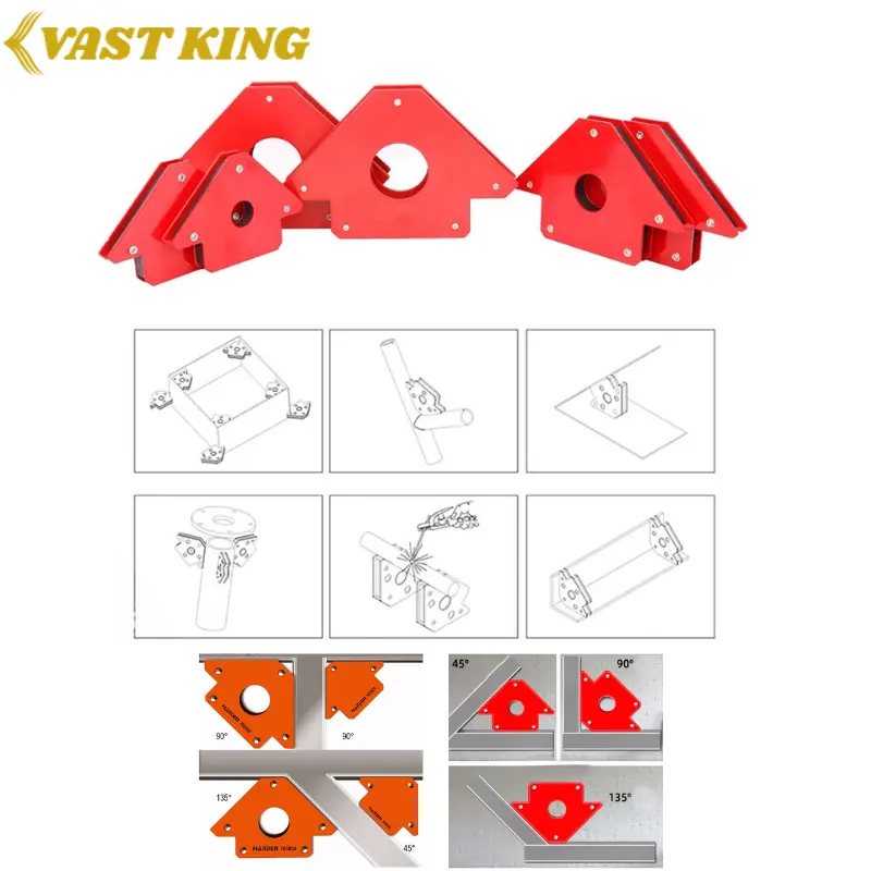 PACK ÉQUERRES MAGNÉTIQUES MULTI-ANGLES 6 PIÈCES VAST KING MMT4-6 