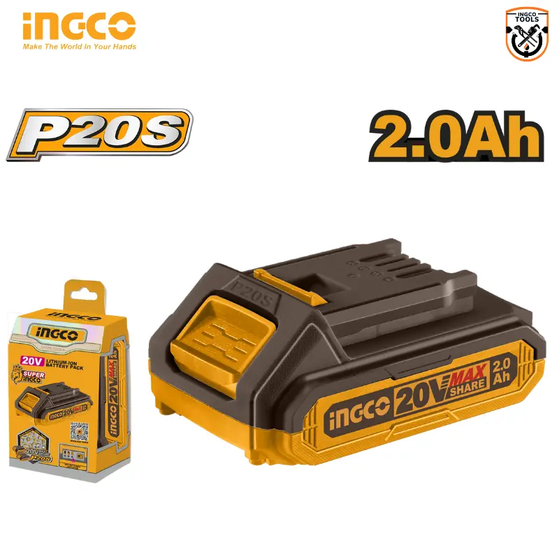BATTERIE 20V 2.0AH INGCO FBLI20011