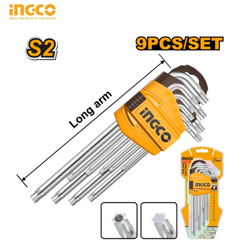 CLÉ TORX 9 PCS T10-T50 HHK13091