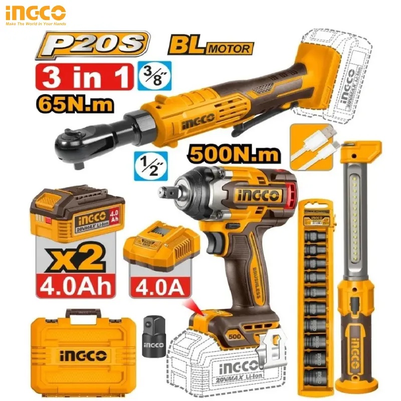 ENSEMBLE COMBINÉ SANS FIL INGCO COSLI250981