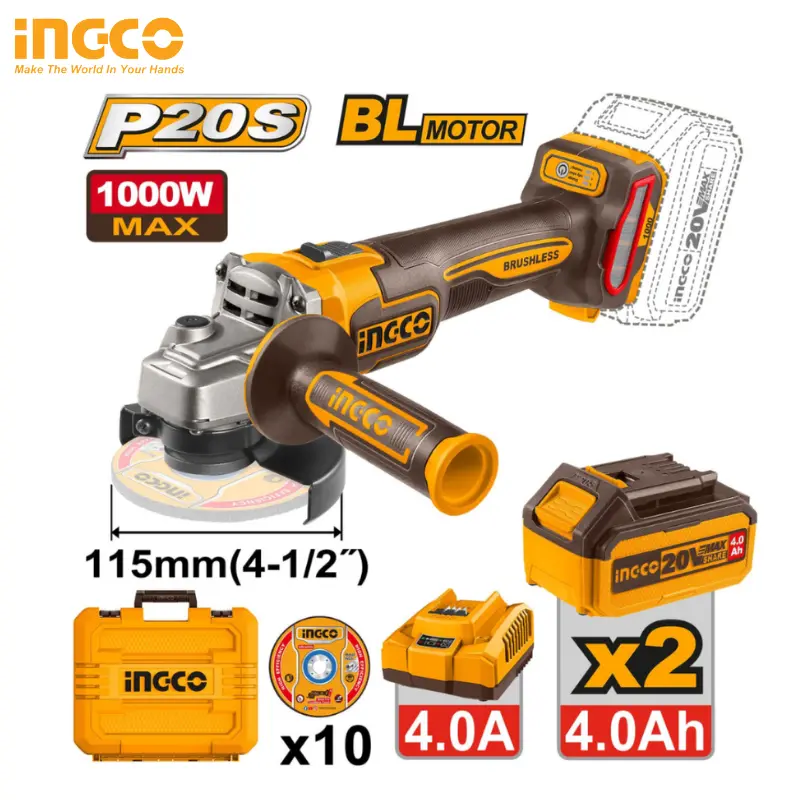 MEULEUSE D’ANGLE INGCO SANS FIL 20V 1000W CAGLI271532